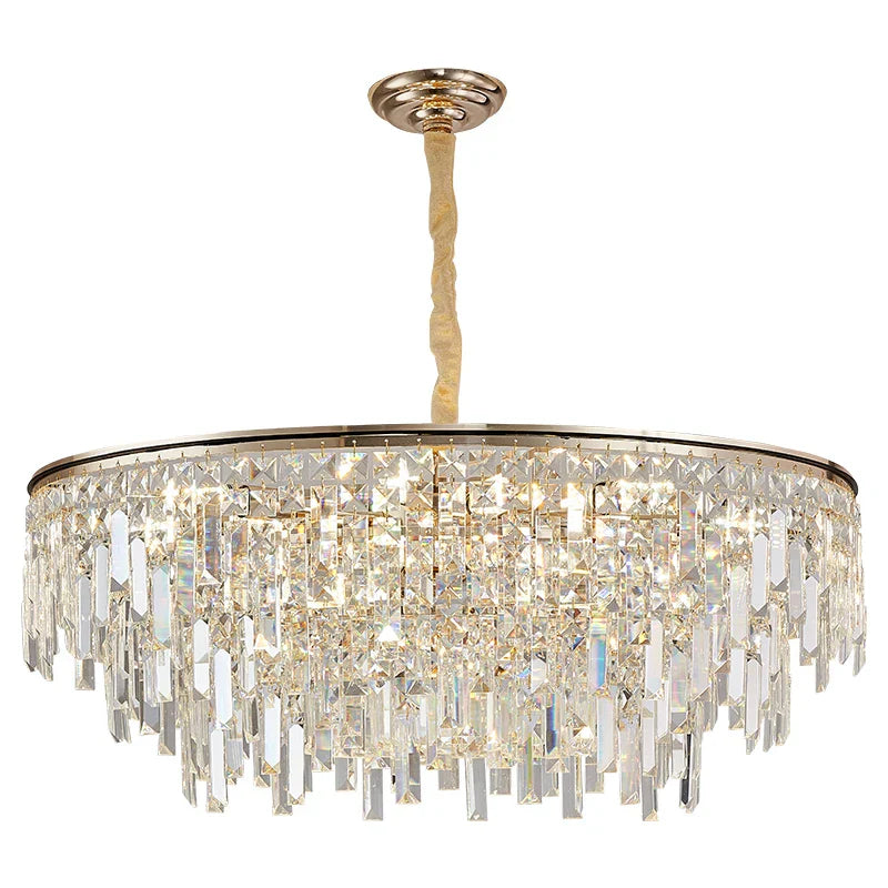 Crystal LED Chandelier for Living Room, Dining & Bedroom - High-end Luxury Lighting