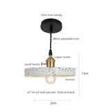 Terrazzo LED Pendant Lights, Adjustable Wire, Nordic Modern Hanging Lamp