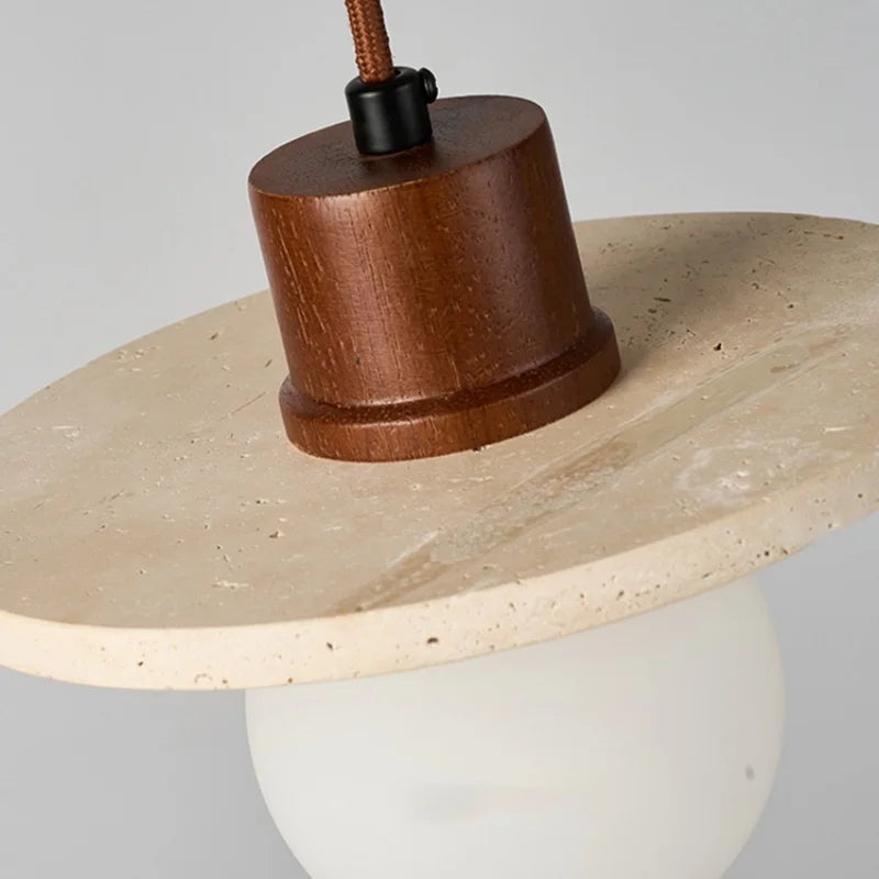 Yellow Cave Stone LED Pendant Lamp Modern Hanging Light Fixtures