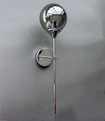 Golden Round Glass Wall Sconce: Modern Nordic Lighting Fixture for Home Decor