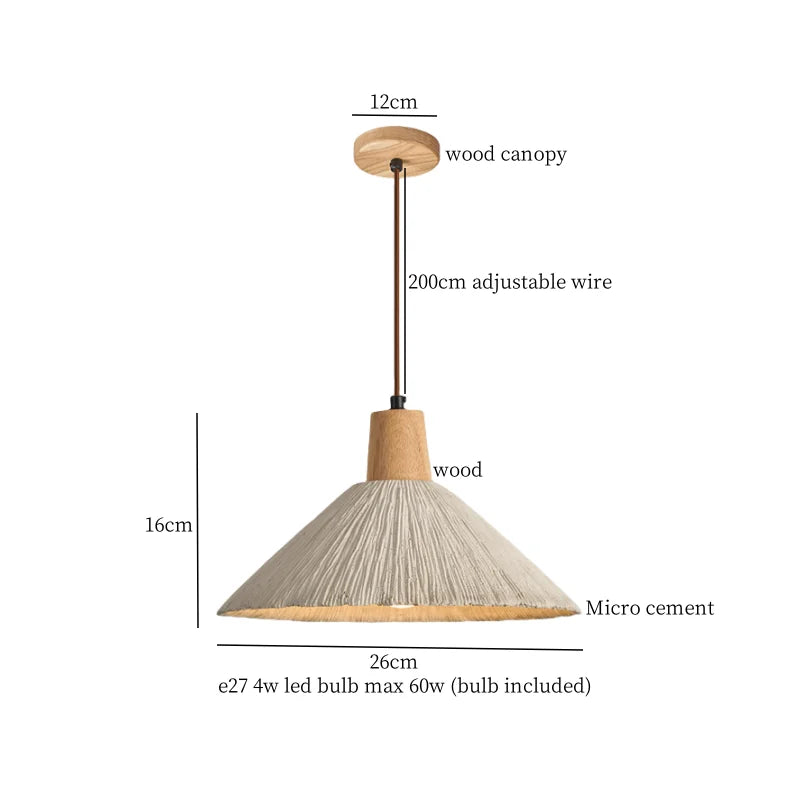 Afralia™ Columnar Micro Cement LED Hanging Lamps | Home Decor Pendant Light