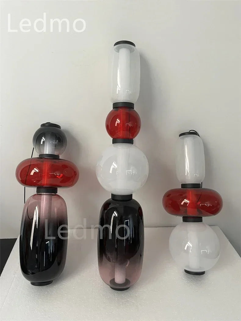 Candy Glass Ceiling Hanging Chandelier for Loft Living Room