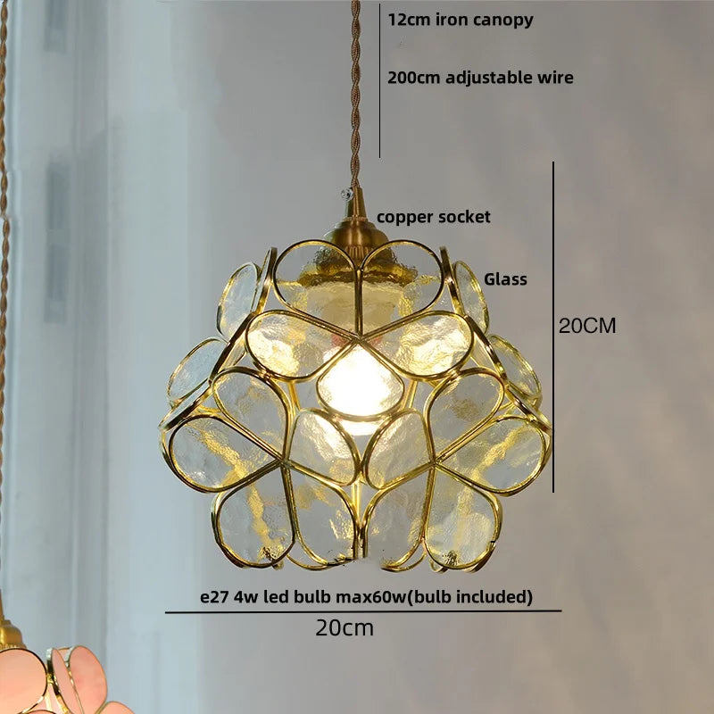 Glass Copper LED Pendant Lamp | Nordic Modern Luxury Hanging Light