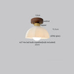 Wood Glass LED Ceiling Lamp Modern Kitchen Living Room Light Fixture