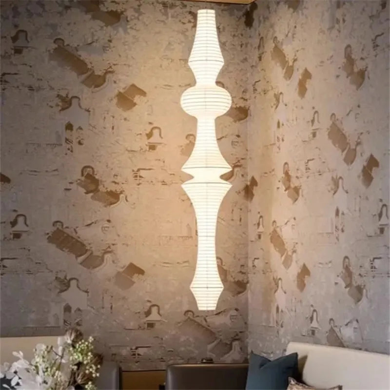 Akari Paper Pendant Lamp by - Noguchi Style Chandelier for Living Room & Bedroom