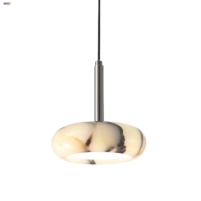 Afralia™ Stone LED Pendant Light Fixture Modern Hanging Lamp Luxury Design