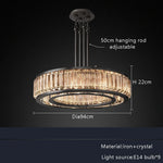 Luxury Black Crystal Chandelier for Elegant Living Room Lighting