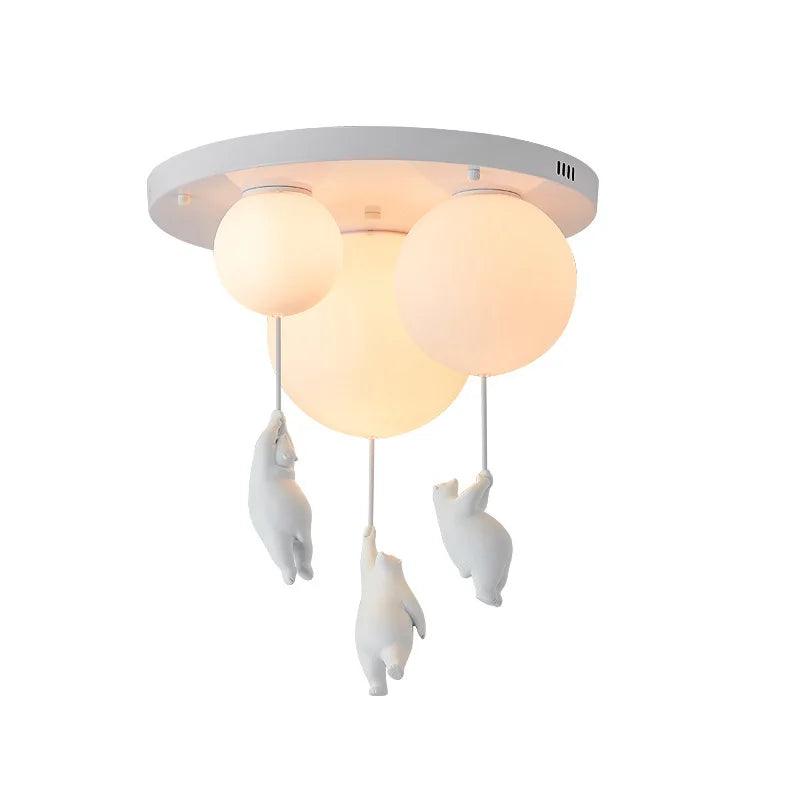 Bear Resin Pendant Light for Children's Room & Kindergarten