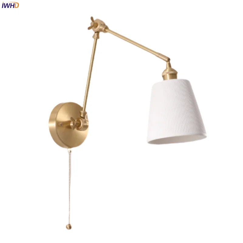 Ceramic LED Wall Lamp with Pull Chain Switch for Stair, Bathroom, Living Room