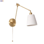 Ceramic LED Wall Lamp with Pull Chain Switch for Stair, Bathroom, Living Room