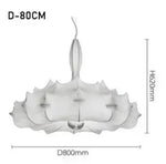 Zeppelin Silk Chandelier: Hand-Woven Modern Japanese Country Style Dining Room Lamp