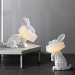 Rabbit Resin Table Lamp for Kids Room Decor