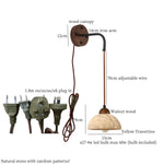 Yellow Travertine LED Wall Lamp for Home Decor