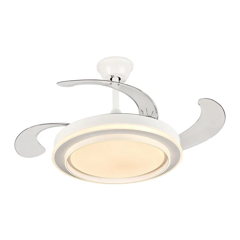 Copper Ceiling Fan Lights Remote Control 36/42inch Gold Fan Lamps