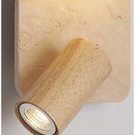 Wood Rotate LED Wall Lights with White Glass Ball for Living Room