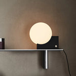 Metal Table Lamp with Glass Ball - LED Desk Light