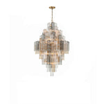 Classic Gray Glass Large Pendant Light - Vintage Lobby Hanglamp Lamparas