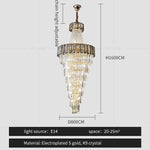 Elegant Crystal Chandelier for Duplex Spiral Staircase and Living Room