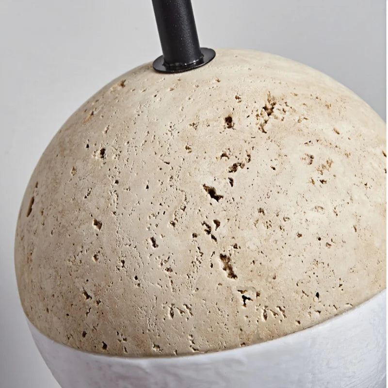 Yellow Travertine LED Wall Lights Coffee Bedroom Bedside Lamp Modern Nordic Decor