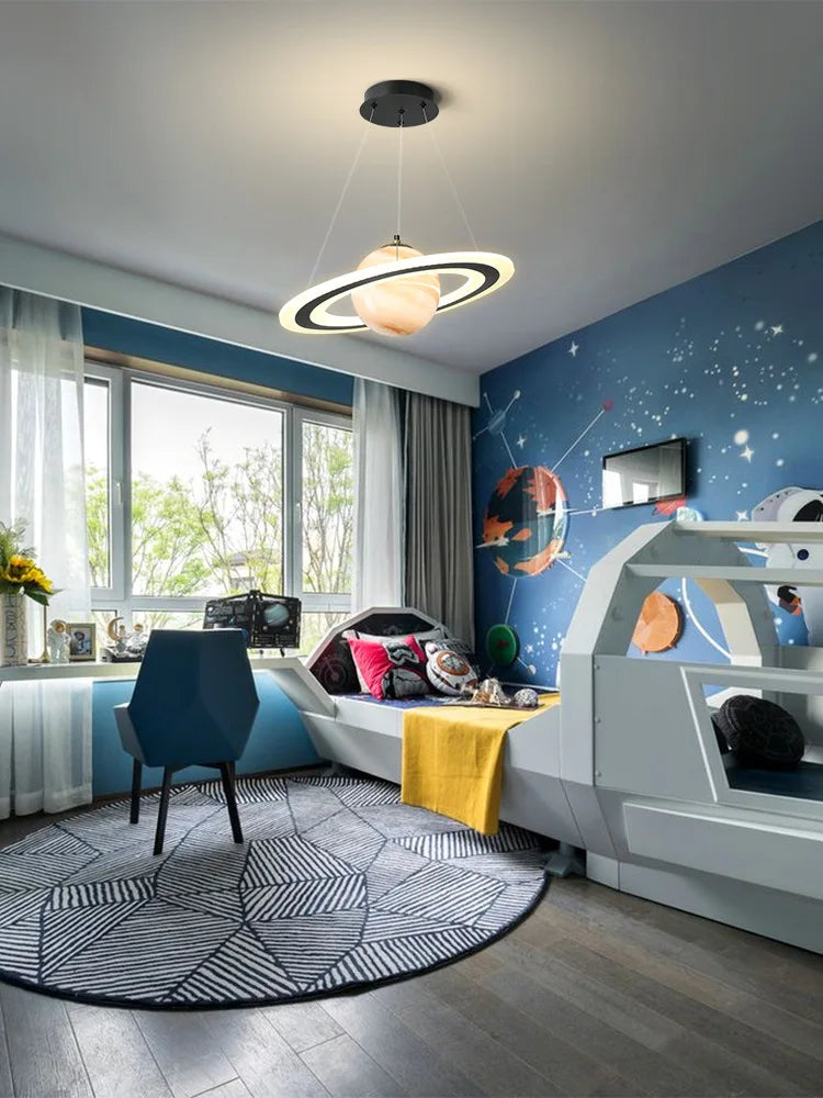 Planet Chandelier Kids Room Pendant Light | Living Bedroom Kitchen Hanging Lamp