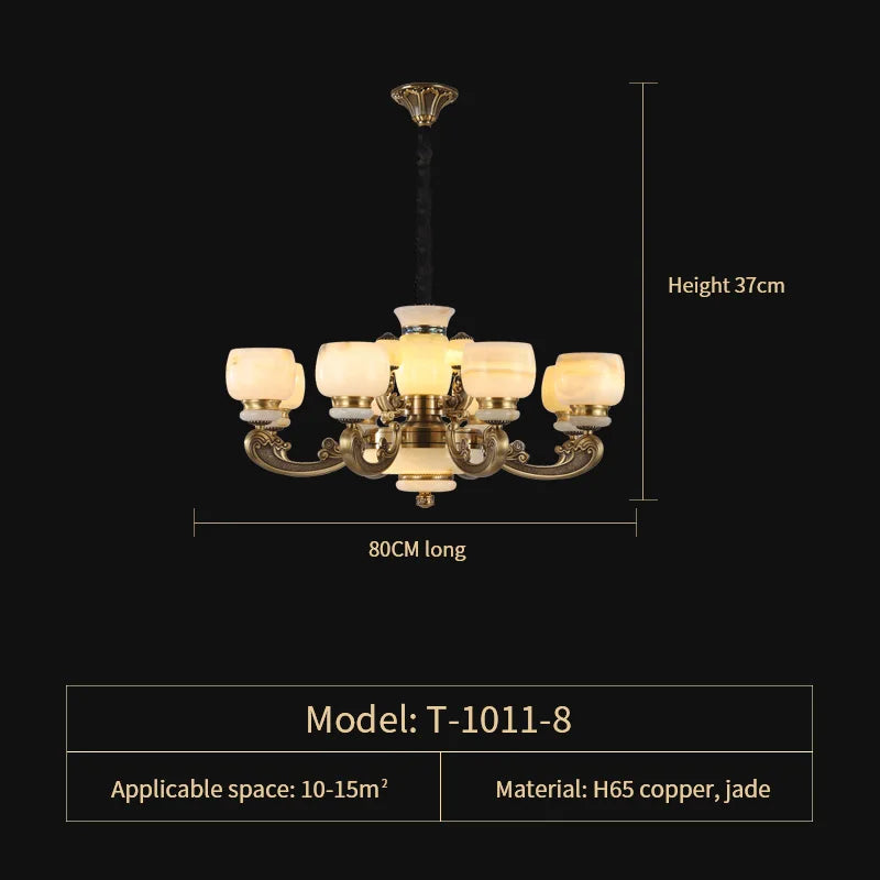 Jade Chandelier: Stylish Chinese Zen Living Room Lamp for Duplex Building by Guangdong Zhongshan