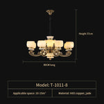 Jade Chandelier: Stylish Chinese Zen Living Room Lamp for Duplex Building by Guangdong Zhongshan