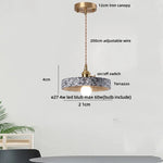 Afralia Terrazzo Stone LED Pendant Lamp for Industrial Loft, Bar, Coffee, Living Room.