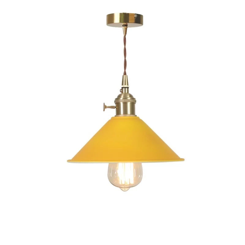 Yellow Iron Art LED Pendant Lights - Modern Nordic Style for Home Decor