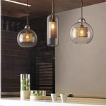 Nordic Glass Pendant Light for Kitchen Coffee Bar Dining