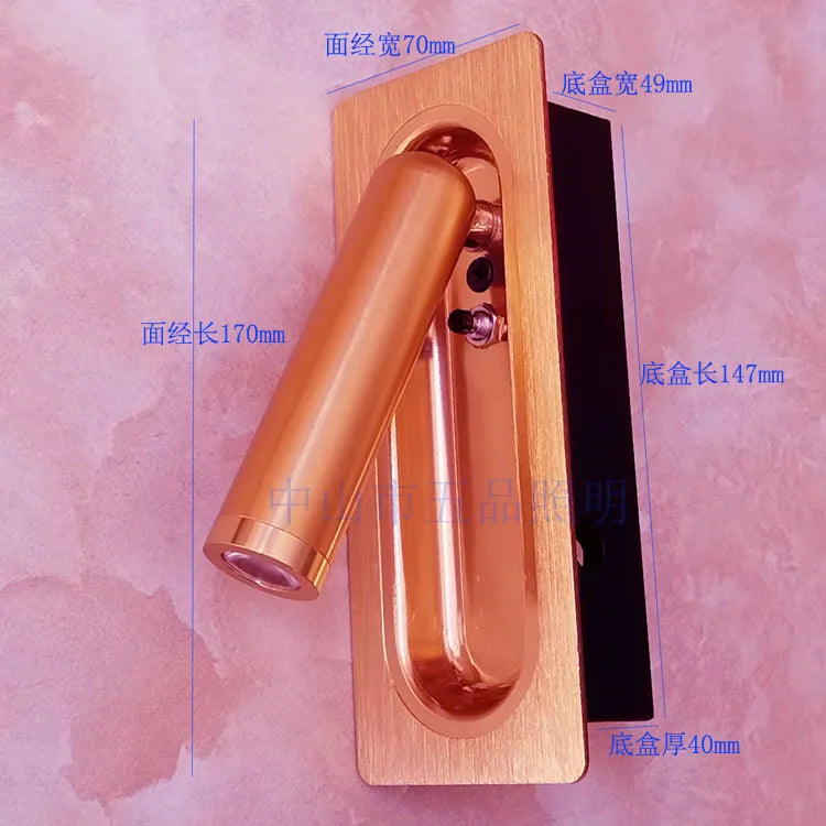 Adjustable Bedside LED Wall Lamp for Modern Hotel Guest Rooms