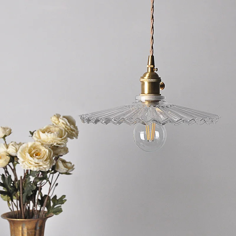 Afralia™ Glass Walnut LED Pendant Lights, Modern Nordic Design, Adjustable Hanging Lamp