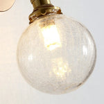 Clear Glass LED Wall Sconce Pull Chain Switch Modern Bathroom Mirror Light