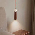 Afralia™ Vintage LED Pendant Light Fixture Iron Yellow Travertine Hanging Lamps Luminaire