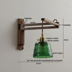 Ceramic Copper LED Wall Lights Pull Chain Switch Nordic Bedside Lamp