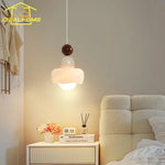 Cream Wind Resin/Glass Pendant Lights: Modern LED E27 Hanging Lamp for Bedroom, Bar, Kids Room