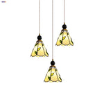 Afralia™ Tiffany Glass Pendant Lights: Wood Globe LED Hanging Lamp, Nordic Modern Design