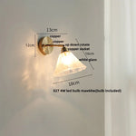 Blue Glass Wall Sconce Pull Chain Switch Rotate Stair Light