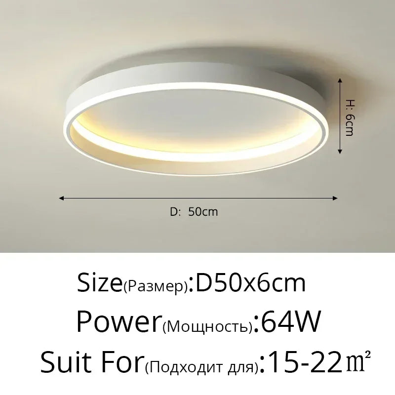 Circular LED Ceiling Lights for Home Decor and Indoor Lighting