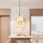 White Glass LED Pendant Lamp for Living Room & Dining Table