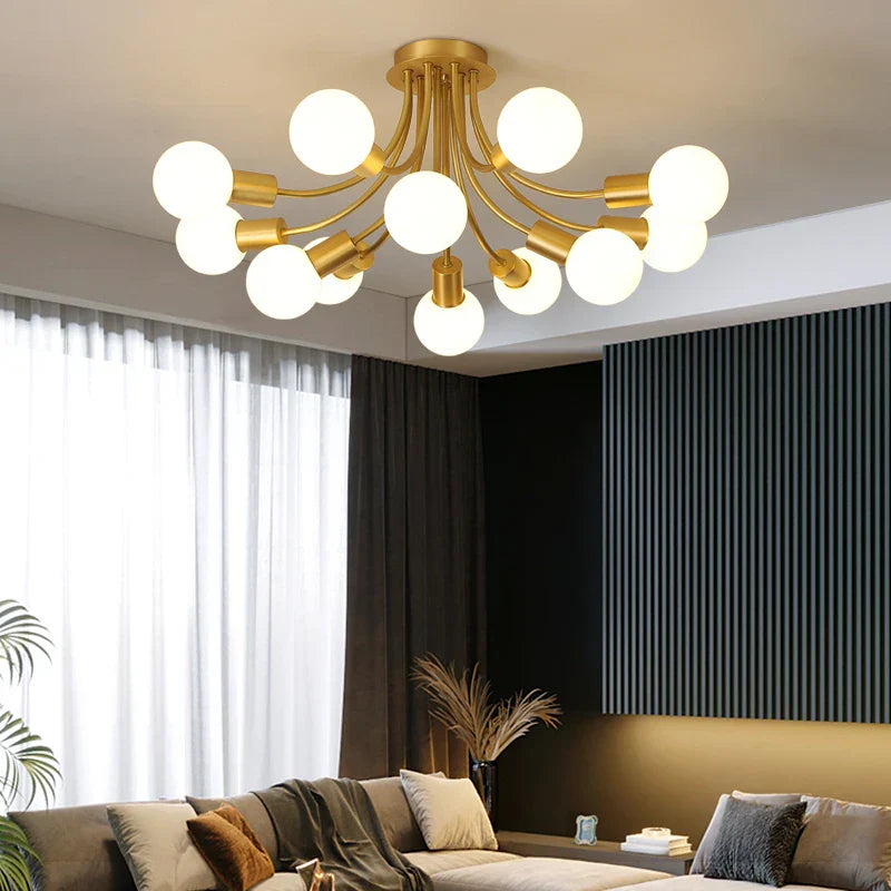 Postmodern Glass Ball Ceiling Lamp Luxury Nordic Interior Dining Room Lighting