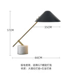 Marble Base LED Table Lamp Black/White, Minimalist Design for Home Office Bedroom