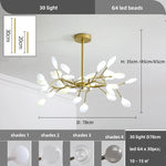 Afralia™ Nordic G4 LED Chandelier: Modern Branch Pendant Light, Gold/Black, Art Decor Lighting