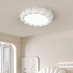 Nordic Flower LED Ceiling Light Cream Green White Round Bedroom Hotel Bathroom Afralia™