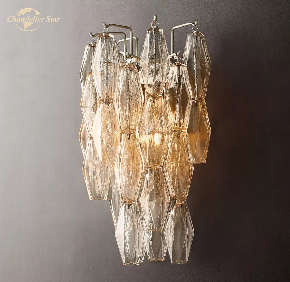 Chiara Glass LED Wall Sconce Light Fixture