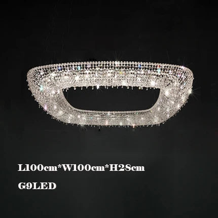 Clear Crystal Art Deco Chandelier for Indoor Lighting in Dinning Rooms, Hotels & Restaurants