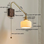 Walnut Copper LED Wall Lights Modern Bedside Lamp Applique Da Parete