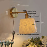 Ceramic Copper Wall Light Fixture with Pull Chain Switch, E27 LED, Modern Nordic Design