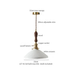 Ceramic Wood LED Pendant Light Fixtures for Bar, Bedroom, Living Room