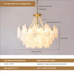 French Chandelier Garden Light with K9 Crystal | Elegant Pearl Shell Design