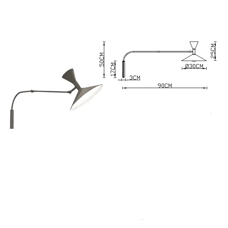 Marseille Rotary Wall Lamp - Adjustable Up/Down Lighting for Living Room & Bedroom